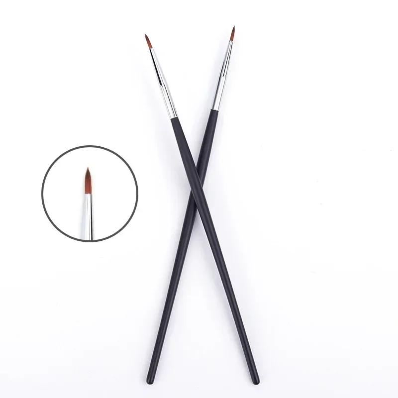 Thin Eyeliner Makeup Brush Fine Liner Small Angled Eyebrow Brush High Quality Brow Eye Contour Makeup Tool
