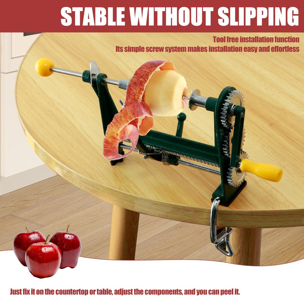 2pcs Peeler Stainless Steel Fruit Peeler Machine Labor Saving Fruit Peeler with Hand Crank Handle for Orange Pear 25cm In Length