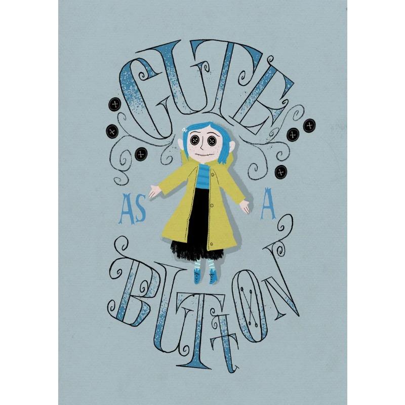 Plakat i druk filmu anime Coraline Kreskówka Horror Wiedźma Cytaty Malarstwo na płótnie Sztuka ścienna do estetyki Salon Dekoracja domu