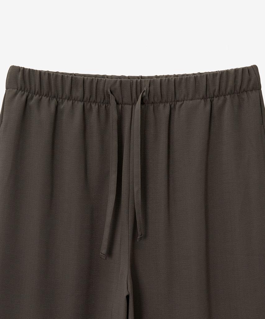 BASIC HOUSE Women'S Breathable Elastic Waist Wide Pants Melange Brown