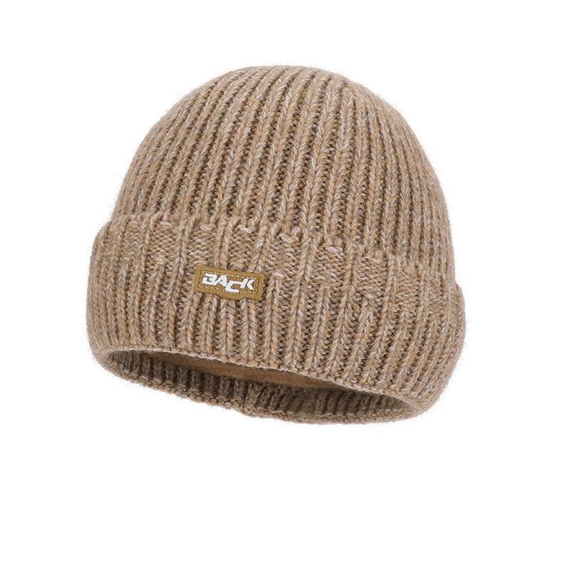 Winter Outdoor Warm Knitted Wool Hat Men's Fleece Cold-Proof Hat Scarf Two-Piece Set Windproof Ear Protection Cap