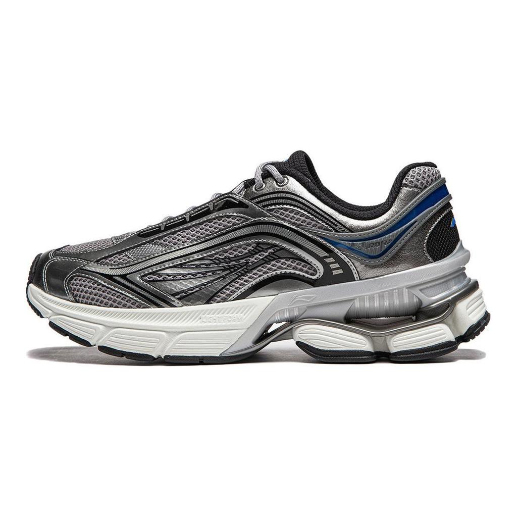 Li Ning Aurora RENEW Slip Resistant, Abrasion Resistant, Support, Height Increasing Low top Casual Shoes Men's Gray AGCU075-3