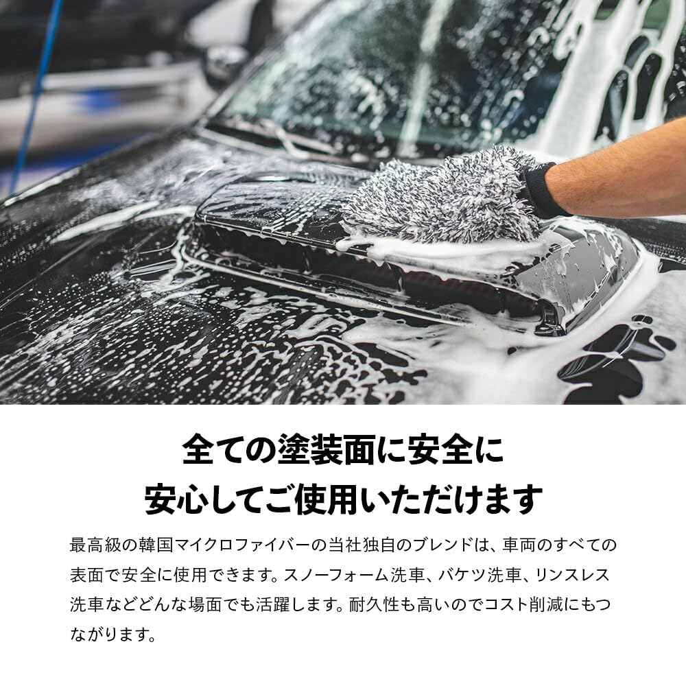 The Rag Company Cyclone Ultra Wash Mitt (1, Black)