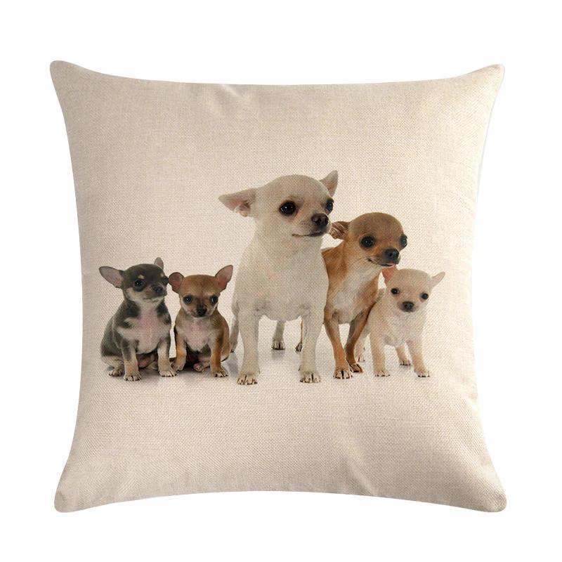 Mops Haustier Hund Muster Baumwolle Leinen Überwurf Kissen Kissenbezug Auto Haus Sofa Bett Dekorative Kissenhülle Funda Cojin