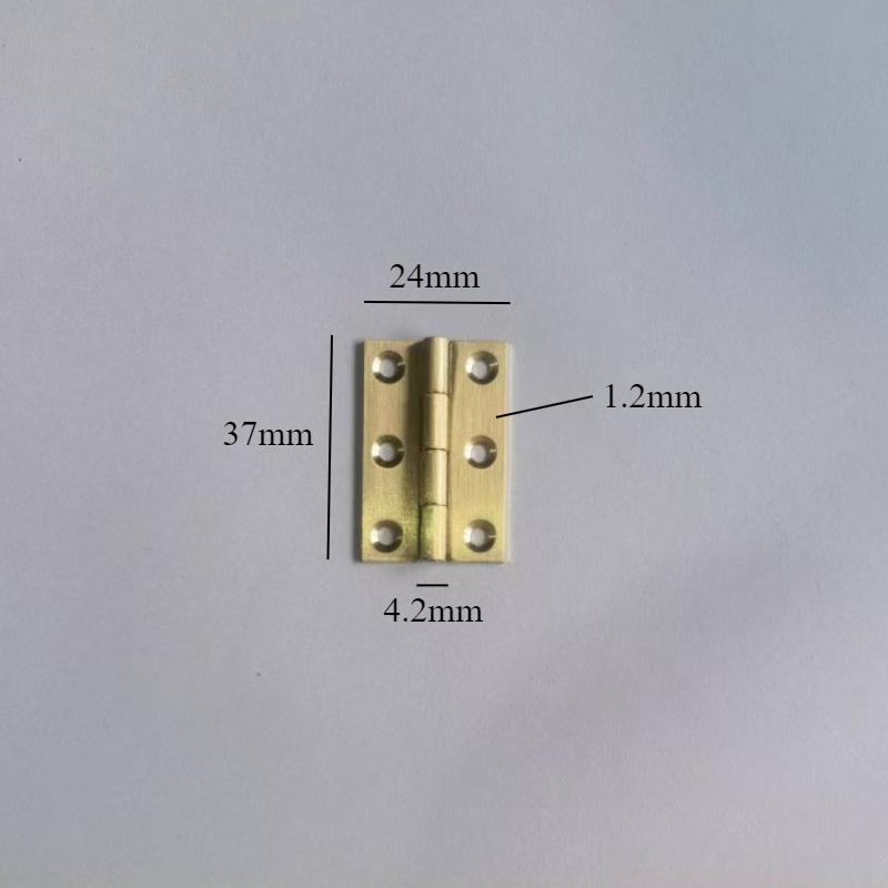 10 Pcs/Bag Brushed & Sealed Brass Hinges Jewelry Box Door Kitchen Cabinet Door Copper Hinges Small Box Exquisite Hinges