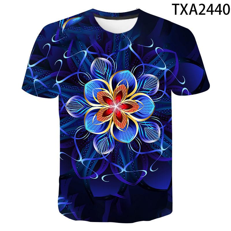 New Men Women Children Summer Flower 3D Print Short Sleeve T Shirt Fashion Casual Harajuku Streetwear Tops Cool Tees