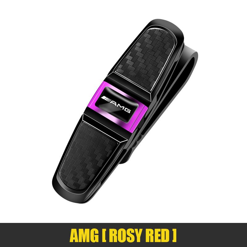 BETI1 1Pcs Car Sun Visor Glasses Clip Ticket Card Storage Clamp For Benz AMG W220 W205 W211 W169 W177 EQC Carlsson GLK CLA GLS EQE GLE