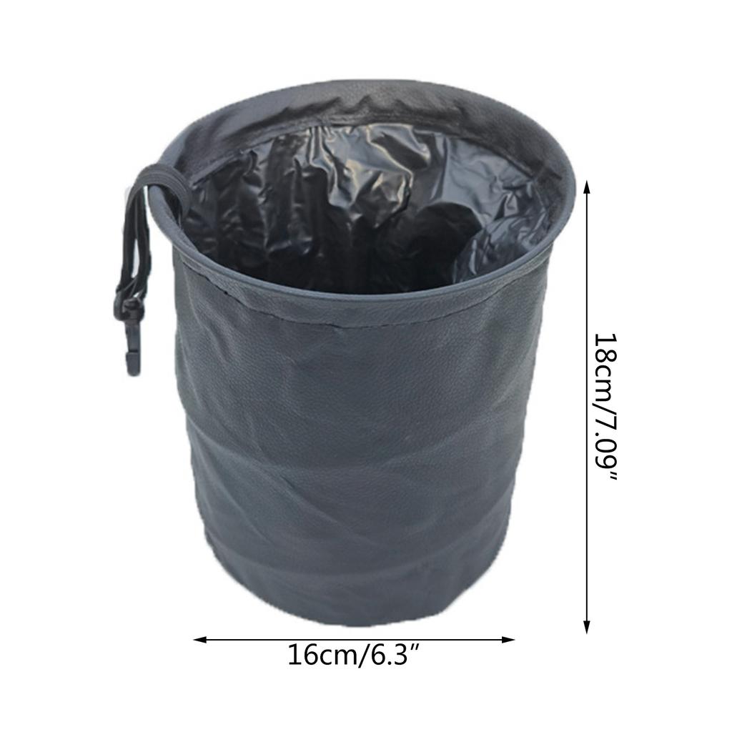 Foldable Hanging Car Trash Can, Car Trash Bag, Car Trash bin,PU Leather Car Organizer,For Waste Organizers