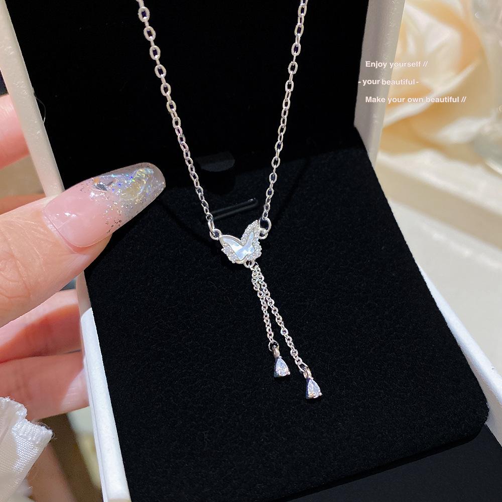 Gentle High-grade Exquisite Pendant New Style Minority All-match Clavicle Chain Tassel Necklace Accessories for Women
