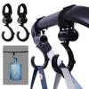 2Pcs Baby Hooks Multi Stroller Pram Hook Clips 360 Degree Rotate Hangers Trolley Cart Organizer Metal Tool Strollers Accessories