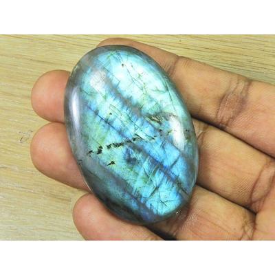 35X55X8MM Natürlicher Labradorit Ovaler Kristall Cabochon Lose Edelstein 151 Karat. SK-3317