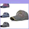 Unisex Retro Baseball Cap Washed Denim Cap Adjustable Casual Embroidered Letter Hat