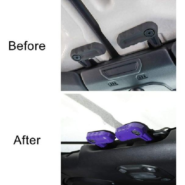 6x Hardtop Release Remover Handle Trim Cover For Jeep Wrangler JL JT 2018+Purple