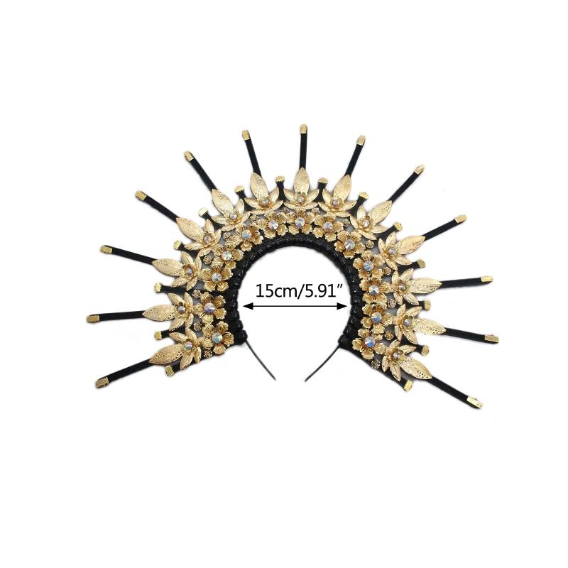 Krone Stirnband Heiligenschein Krone Kopfschmuck DIY Materialien Lolita Heiligenschein Krone Lolita Cosplay Zubehör für Barocke Diadem Kronen