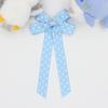 Printed Ribbed Band Long Ribbon Bow Hair Clip - Hot Selling Hair Accessory