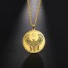 Egyptian Goddess Pendant Necklaces Gold Color Magic Wing Chains Kabbalah Amulet Solomon Necklace Stainless Steel Men Jewelry