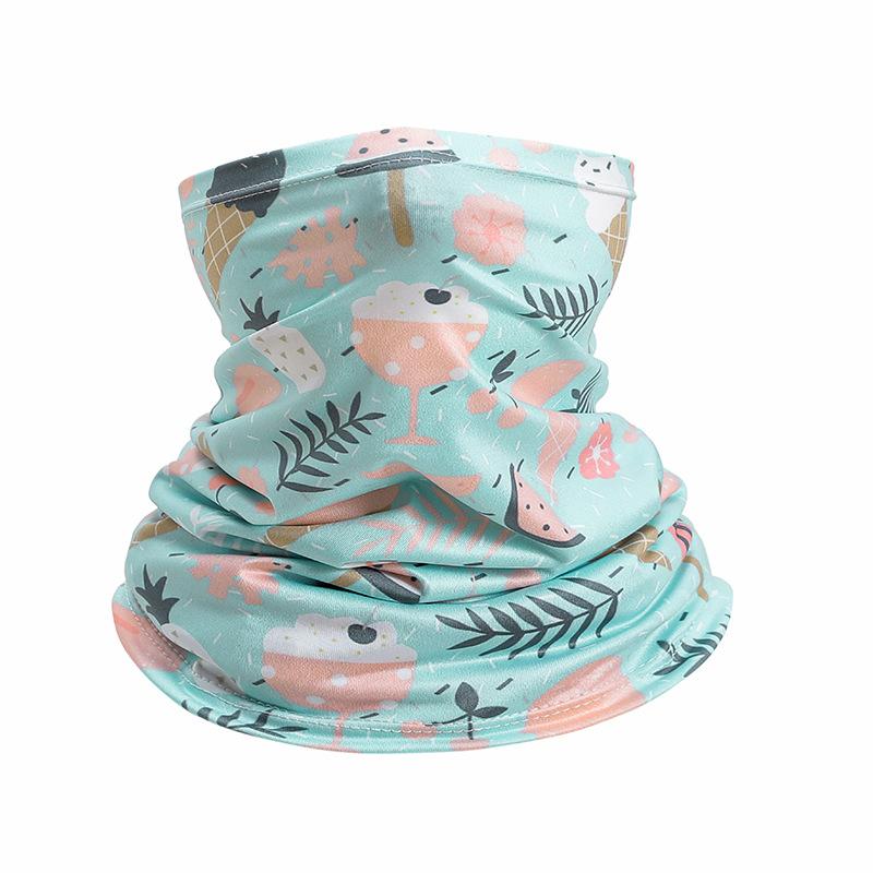 Dziecięcy Lodowy Chustogrzbiet Lato Dzieci Twarz Szyja Osłona Przeciwsłoneczna Kołnierz Gaiter Bandana Szalik Pyłoszczelny Sporty Zewnętrzne Nakrycie Głowy Szaliki