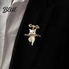 Brooch Pin Outfit Accessory Women Bow Cat Hug Branch Design