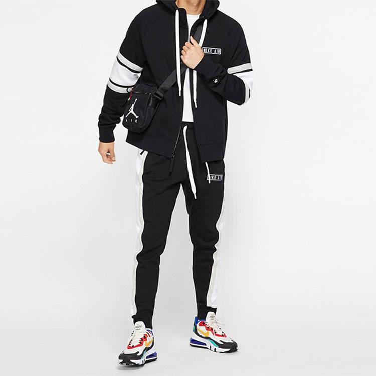 Nike Fleece Lined Retro Sports Loose Fit Knitted Sweatpants Men's Black BV5148-010