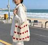 Korean Chic Crochet Mesh Shoulder Bag – Women’s Hand-Knitted Large Tote for Summer Beach