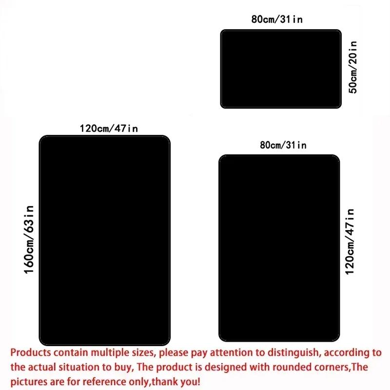 Black White Geometric Line Abstract Art Carpet Living Room Sofa Decor Kitchen Table Mat Leisure Room Nonslip Floormat Halloween