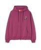Phyps Motorcycle Honda Bear Hoodie Zip-Up Dark Pink