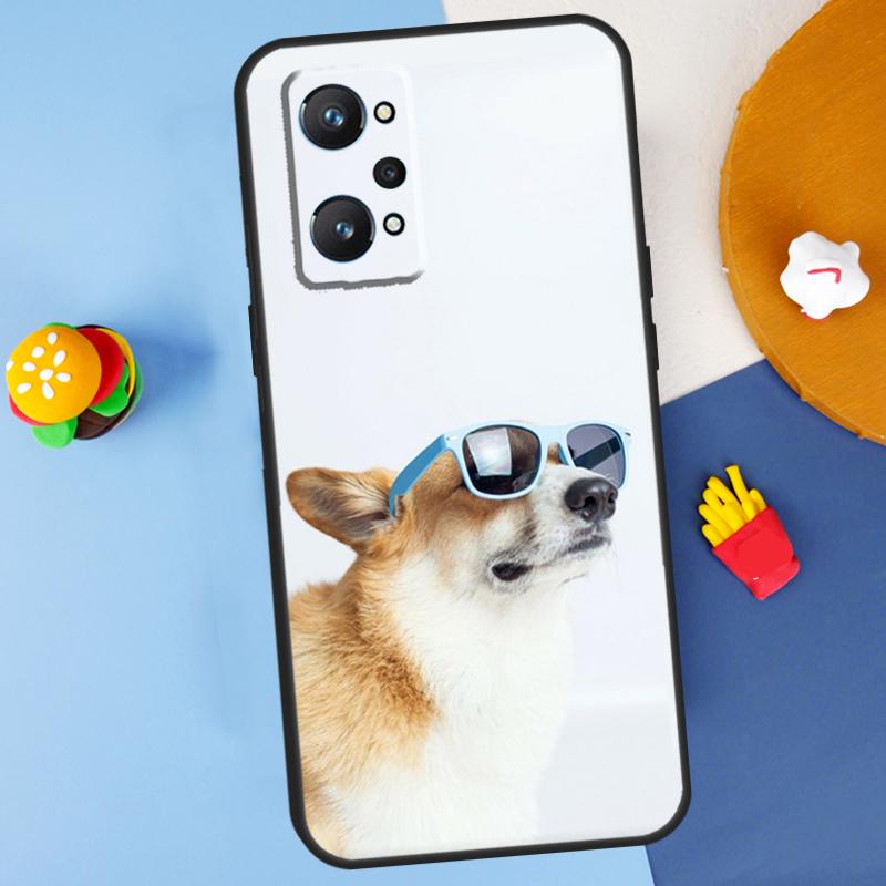 Cartoon Corgi Dog For Realme C55 C67 C61 C75 C53 C51 C21Y C25S GT 6 6T 5 GT7 Pro 10 11 12 13 14 Pro Plus Case