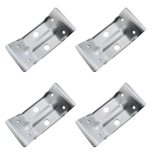 JCBIZ Corner Brackets, 4 Pieces, 116x55mm, Heavy-Duty Stainless Steel, Boat-Shaped Table Leg Corner Braces