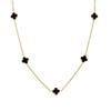 9MM Four-leaf Clover Shell Necklace 5 Flowers Women's Light Luxury All-match Clavicle Chain Necklace