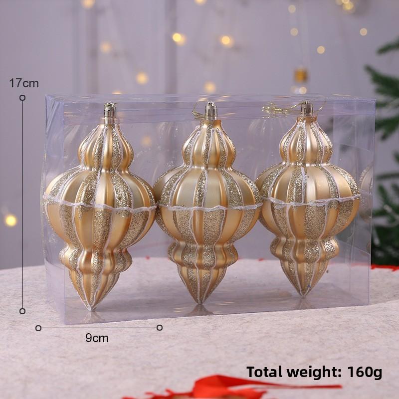 Dekorationen Weihnachtsbaum-Set mit PVC-Eichel-Zapfen-Ornamenten für Festlichkeiten