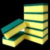 Langlebiges 8-teiliges Küchenschrubber-Set mit gelben und grünen Schwamm-Pads
