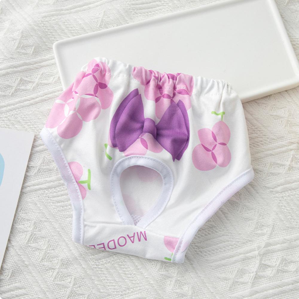 Cute Print Puppy Dog Physiological Pants for Small Dogs Washable Reusable Pet Safety Trousers Poodle Shorts mascotas Underwear