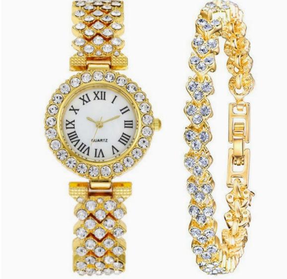 

Annual Luxury Set Gl01 Diamond-Encrusted Women S Watch Five-Piece Gift Box Quartz Wrist Watch large price