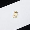 Copper-Plated Gold Micro-Inlaid Diamond English Letter Pendant: 26 Charm Options for Necklaces or Earrings