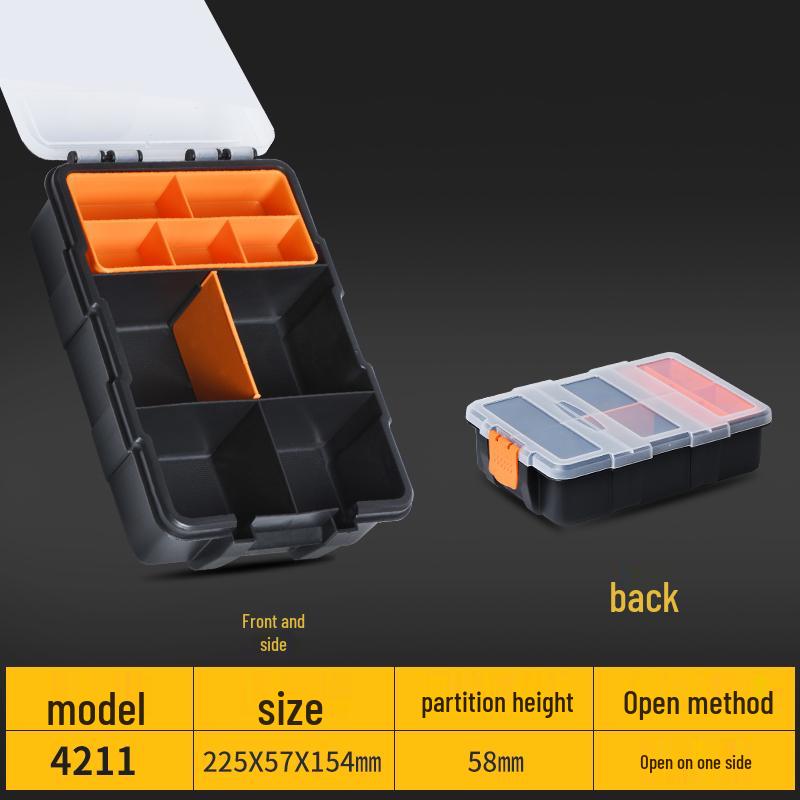 Plastic Grid Organizer Box with Removable Compartments for Small Parts and Accessories 1340₽