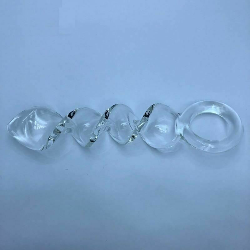 Pyrex Crystal Spiral Dildo Transparent Long Butt Plug Sex Toys Anal Fetish Glass Dildos
