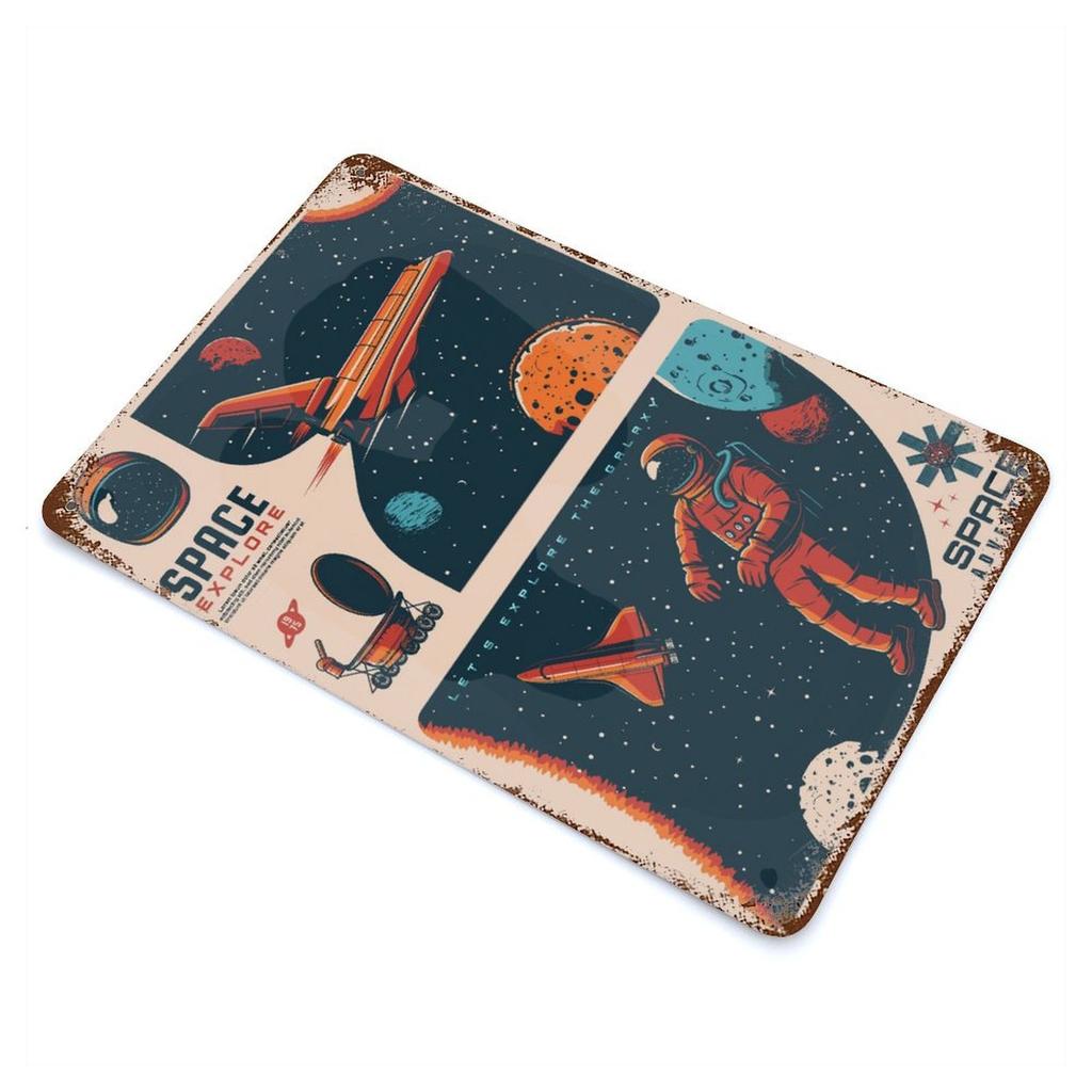 1PC Vertical Vintage Rusted Patina Tin Poster, 20x30cm or 30x40cm, Retro Metal Wall Sign for Restaurant Cafe Garage Bar or Home Decoration