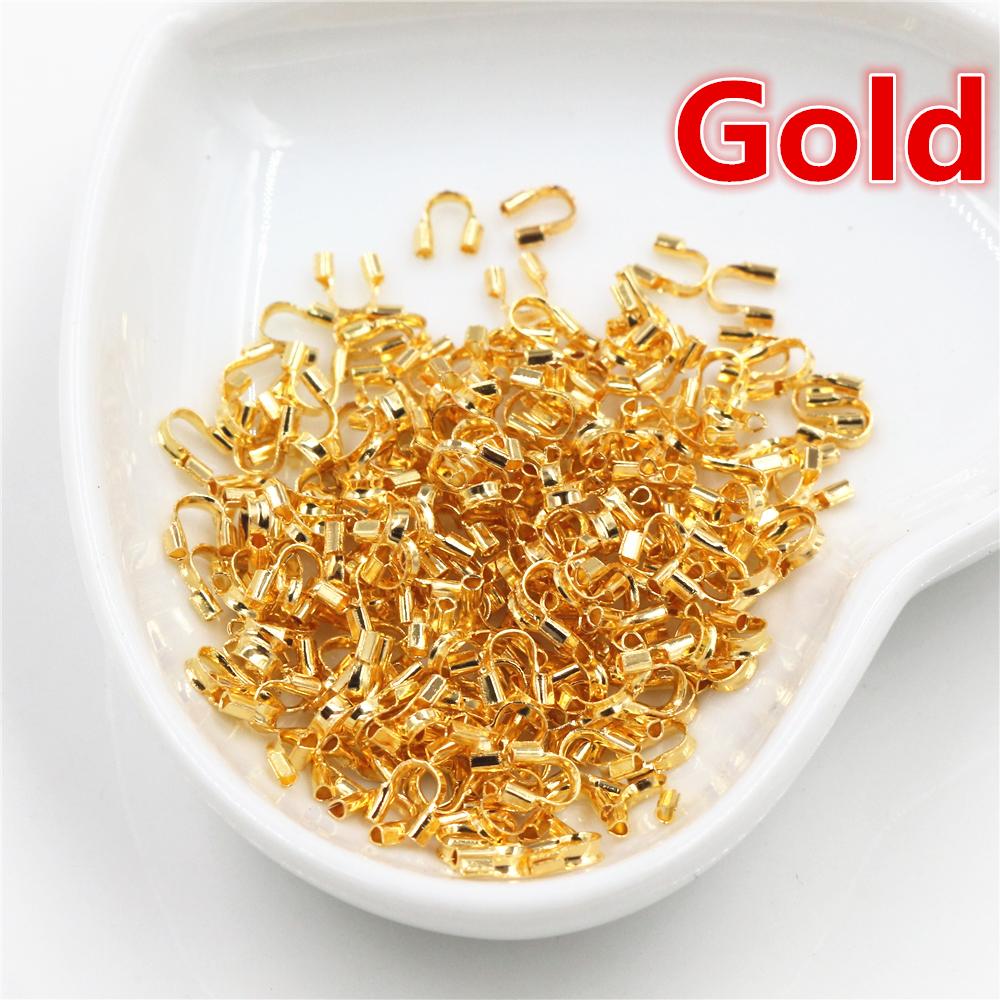 100pcs/lot 4.5x4mm Wire Protectors Wire Guard Guardian Protectors Loops U Shape Accessories Clasps Connector For Jewelry Making