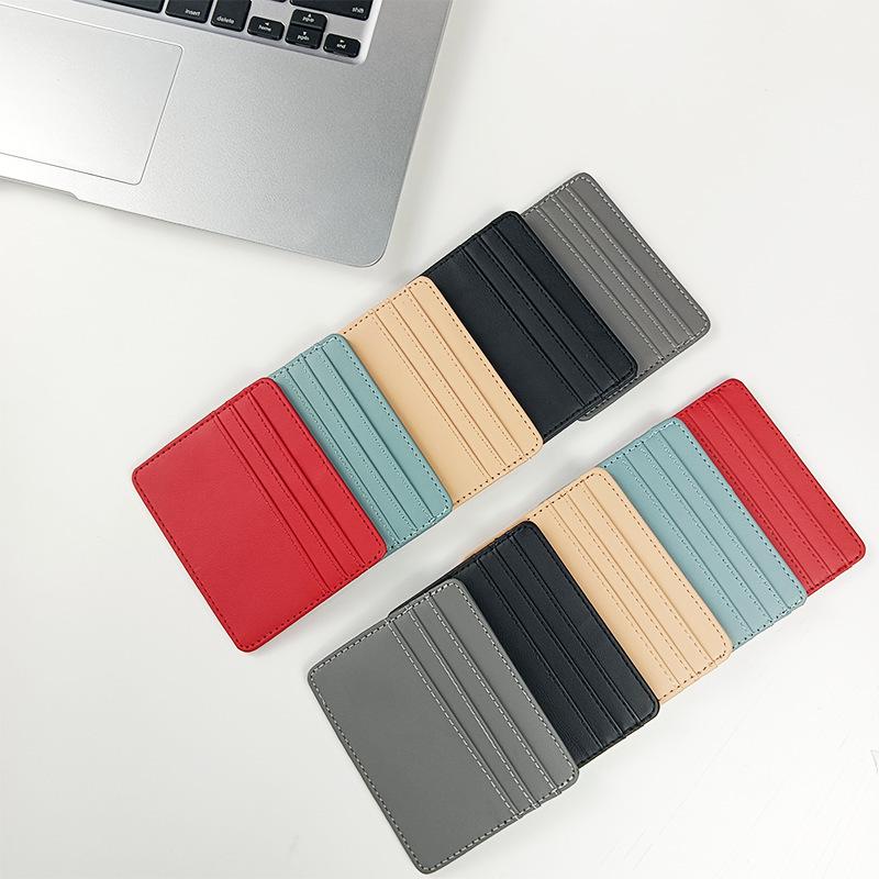 Women's Exquisite Waterproof Leather PU Card Holder - Ultra-Thin, Multi-Card Slot, Small Business Card Sleeve