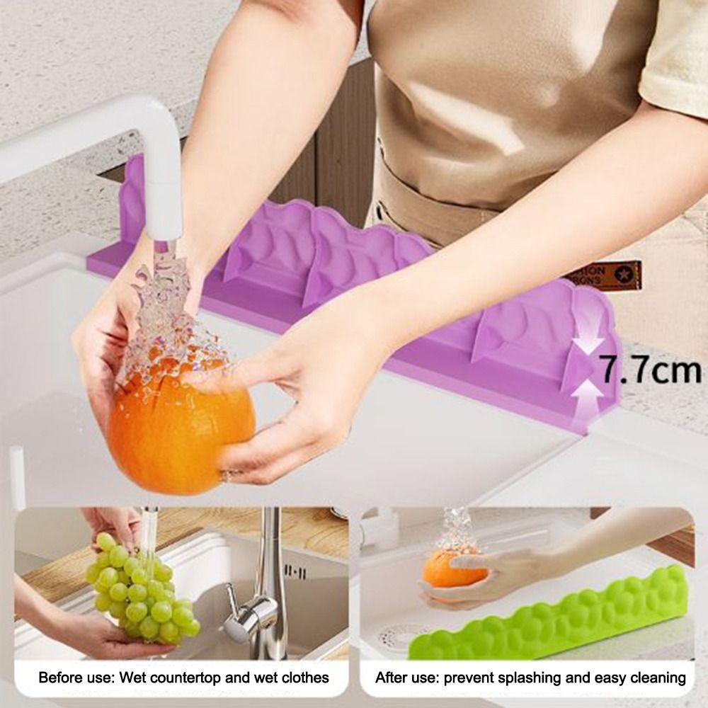 Plum Blossom Sink Backsplash Sink Water Barrier Strip Washbasin Partition Kitchen Splash Guard