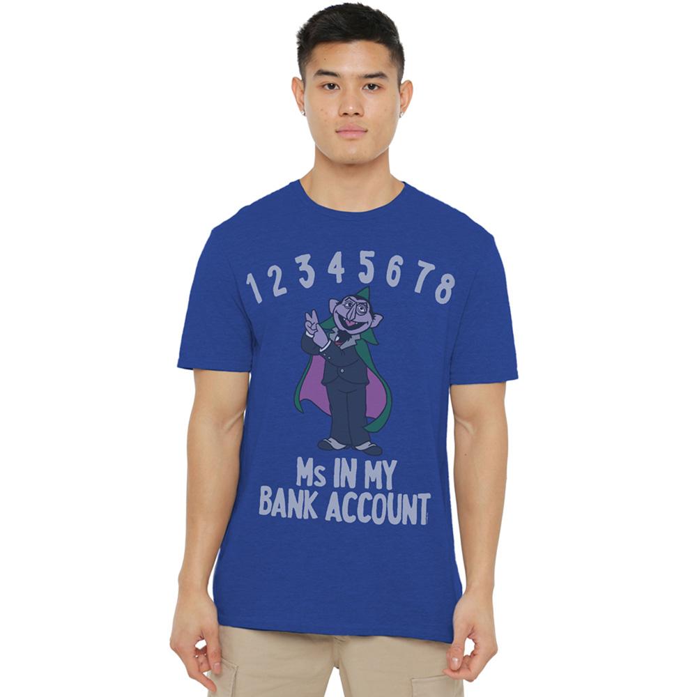 Sesame Street Unisex Adult Bank Account Count Von Count T-Shirt