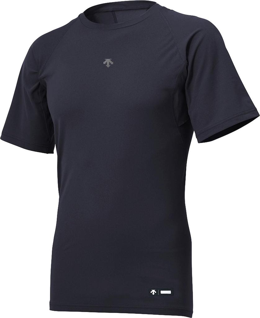 Descente Round Neck Short Sleeve Undershirt Size L Men's DB5SUD10M, Navy,