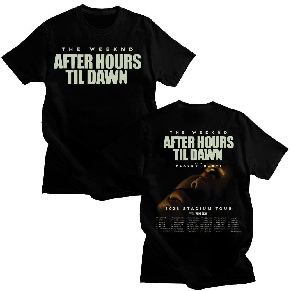TheWeeknd After Hours Til Dawn Graphic T Shirt TheWeeknd 2025 Stadium Tour Tshirts Men Women Vintage Hip Hop Vintage Cotton Tee M