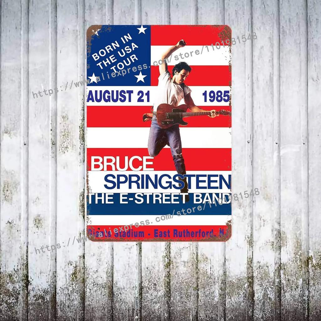 Bruce Springsteen Kapela Dekorácia Plagát Vintage Plechová Tabuľa Kovová Tabuľa Dekoratívna Doska pre Pub Bar Pánska Jaskyňa Klub Nástenná Dekorácia