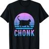 Chonk - Gradient 90´s Funny Retro Fat Cat Meme T-Shirt for Men Women Kids