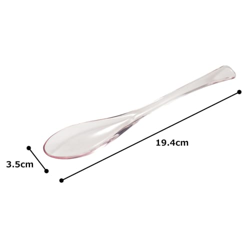 IJ Classic Spoon, Smooth Spoon, 20cm, Made In Japan, Bleach Safe, Perfect for Home Parties, Outdoor Activities, Camping, Kids, Stylish, Cute Pink Dess