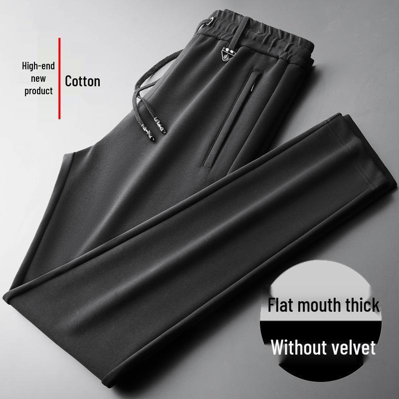 Men's Thickened Fleece-Lined Lambswool Winter Sweatpants - Warm Cotton Outerwear Pants, 86