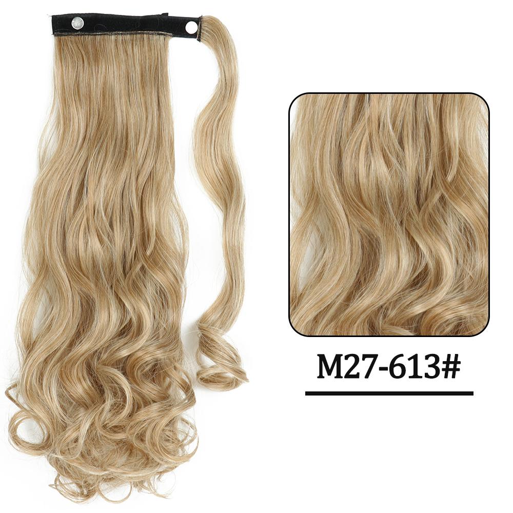 MISSQUEEN Women Fashion Long Wavy Ponytail Synthetic Fiber Natural Wavy Wrap Around Hair Extensions Daily Wear Long Wavy Hairpiece