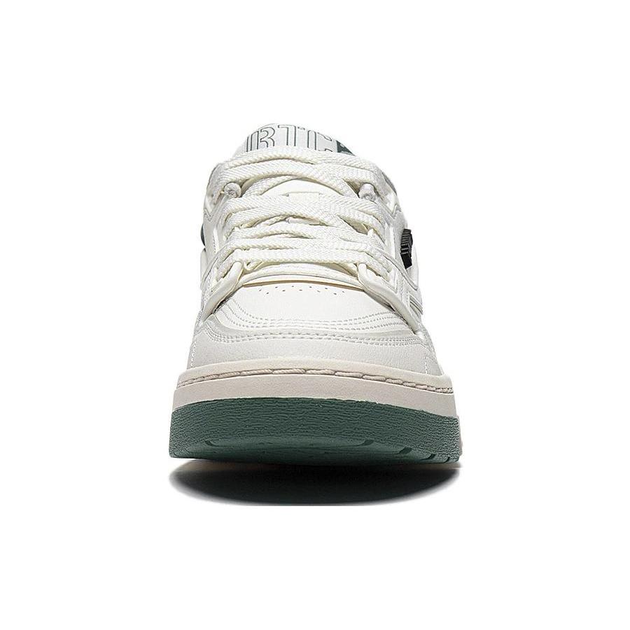 Li Ning 001 BTC Slijtvast Ademend Lage top Skateboard Schoenen Dames Wit Groen AGCT008-1