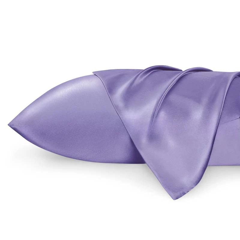 Solid Silk Pillowcases Decorative Luxury Cushion Cover Envelope Style Hair Skin Protect Standard Queen Size Pillow Case